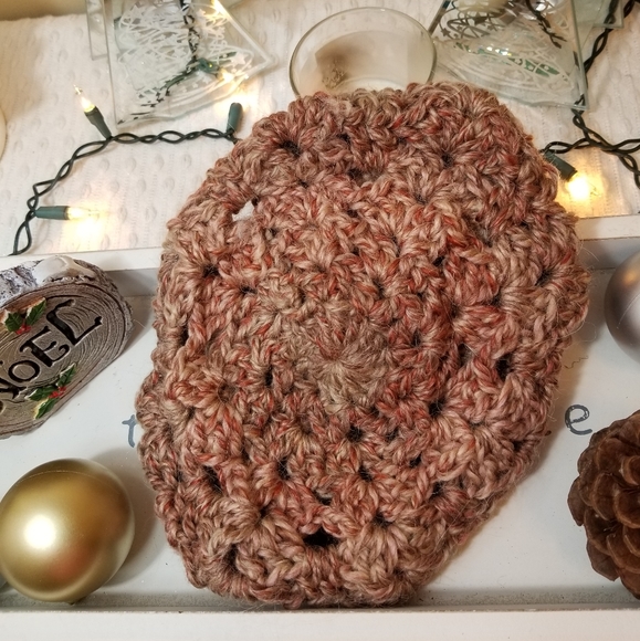 NWT Handmade Crochet Chunky 3-Way Unisex Beret - Picture 6 of 7